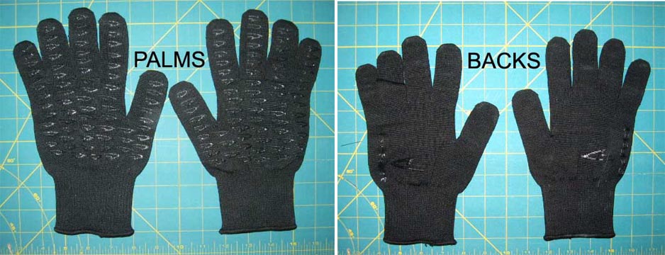 front and back of duragloves